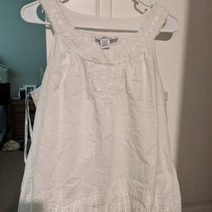 White VV Tank top blouse